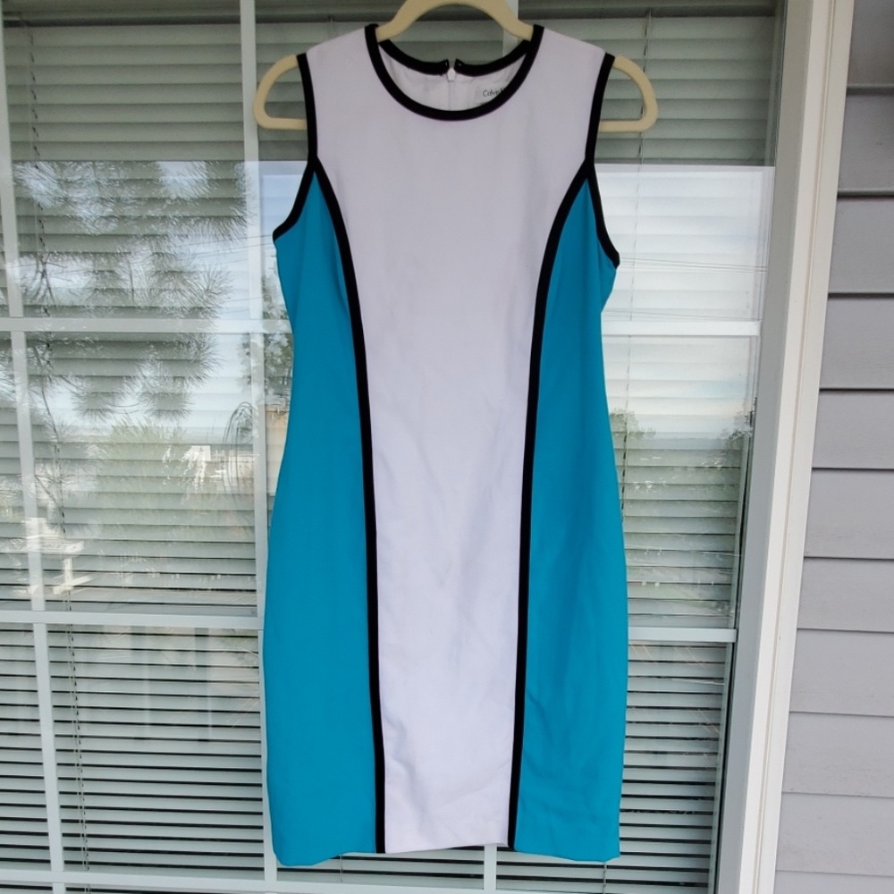 Calvin Klein color block dress